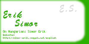 erik simor business card